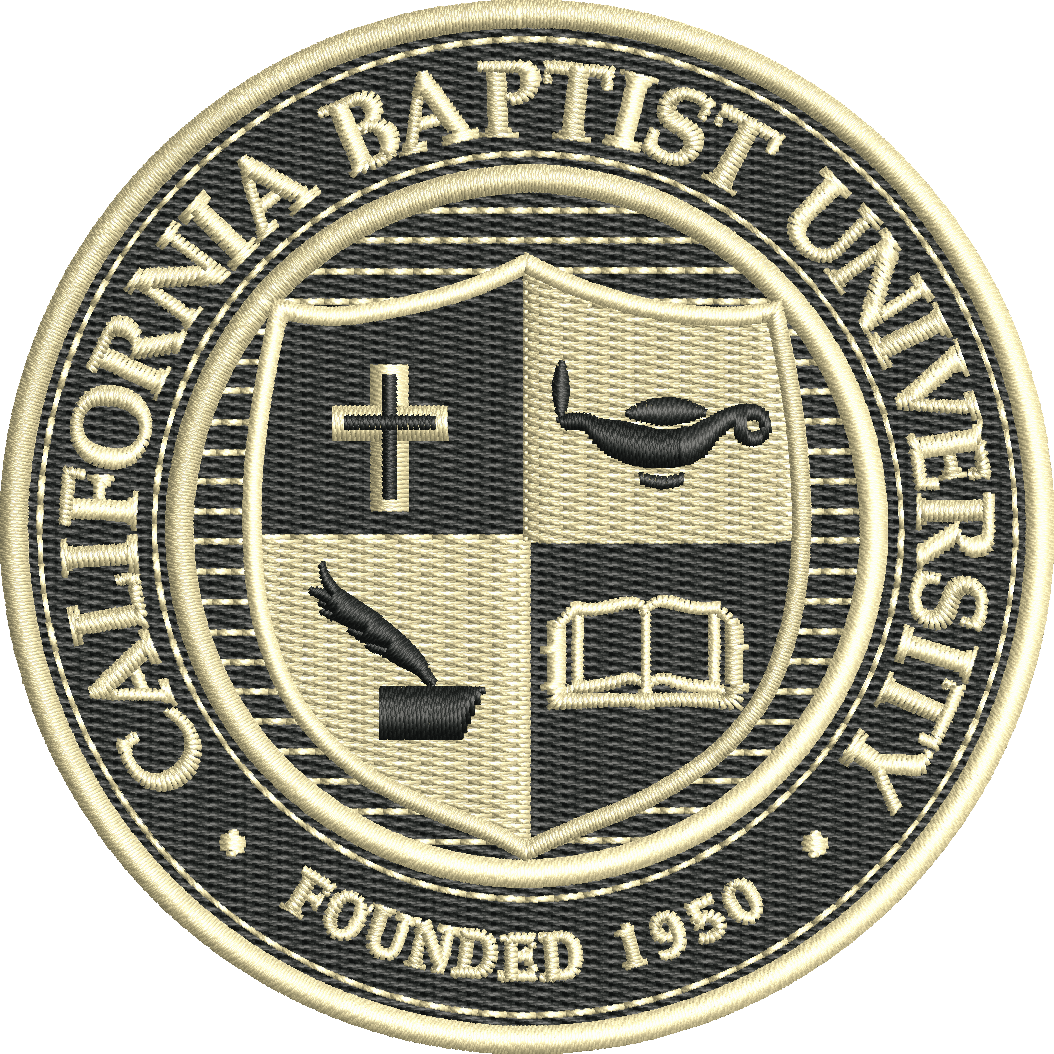 Digitized stitch preview of a university seal